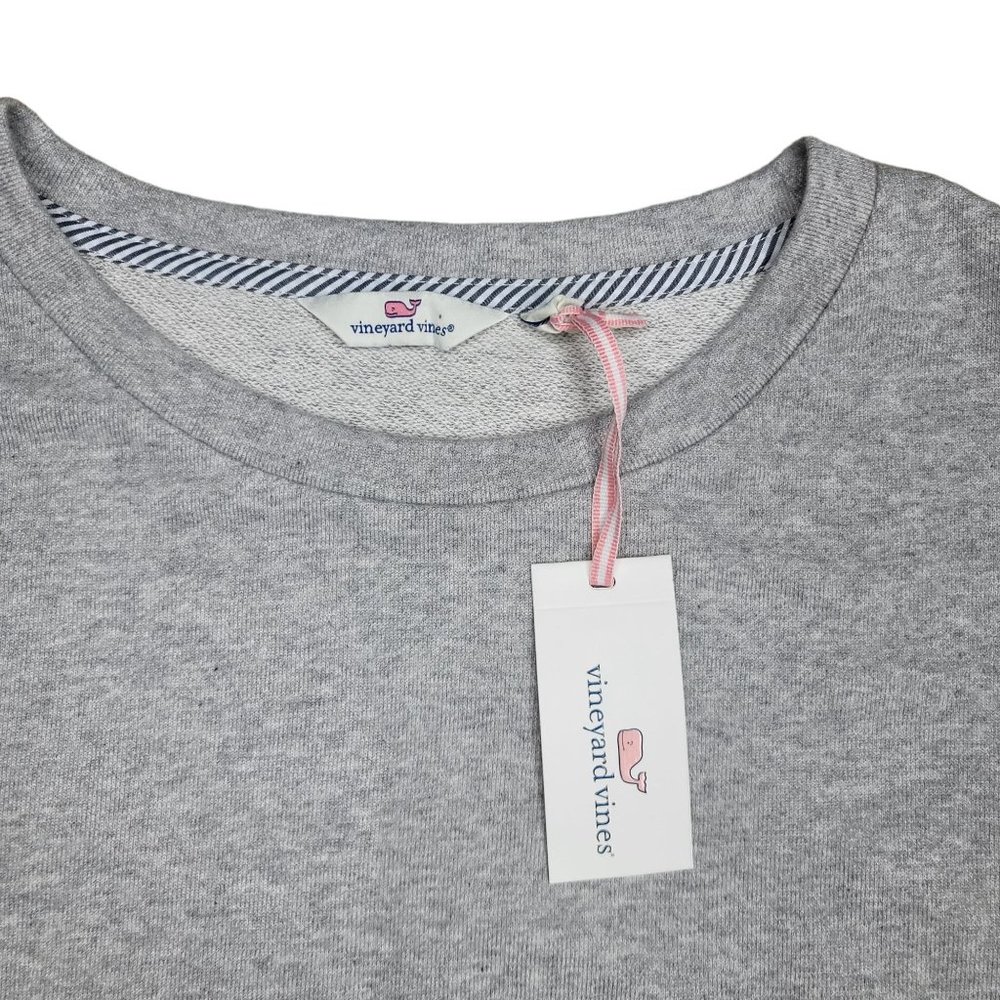 Vineyard Vines mixed media sweat shirt cape cod striped sleeve pull over size XL - Picture 5 of 6